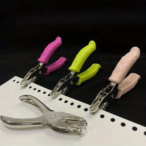 구멍 종이 펀처 스크랩북 단일 구멍 펀처 정밀 소프트 그립 공예 제작을위한 헤비 듀티 단일 구멍 펀치