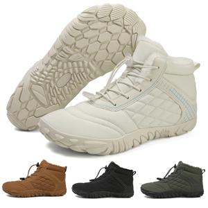 남성용 여성용 겨울 맨발 하이킹 부츠, 따뜻한 제로 드롭 스노우 부츠, 넓은 발가락 상자 발목 부츠, 미니멀리스트 방수