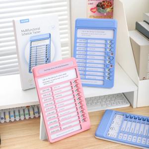 아크릴 일일 계획 및 시간 관리 시스템, 사무실용 개인 생산 펀치 인 장치, 1 세트 학생 및 자기 규율 계획, 할 일 목록 보드 메모, 성인 및 어린이용 계획 알림 목록 보드, 15 빈 종이