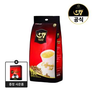G7 베트남 커피 3in1 커피믹스 16g X 100개입 + 퓨어블랙 라이트 25개입 증정