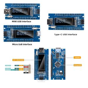 Nano V3.0, 나노 보드 ATmega328P CH340 내장 0.91'' OLED 디스플레이 128x32 SSD1306 IIC I2C Arduino Nano V3.0 호환