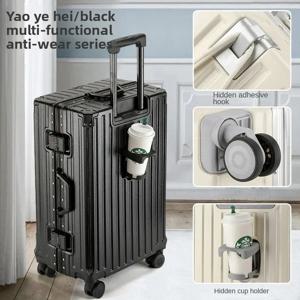캐리어 20/24/28인치 수하물 컵 홀더 비밀번호 여행 가방 여성용 트롤리 케이스 여행 가방 남성용 PC 학생 여행 가방