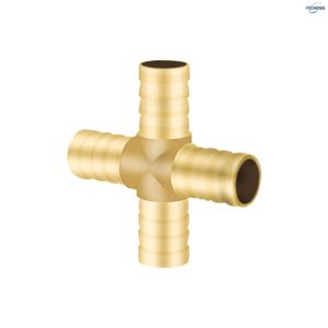 YICHENG 공압 4 방향 연결 모양 유니온 가시 OD 6mm-12mm 스플라이서 황동 호스 피팅 수선 조이너, 10 개 팩