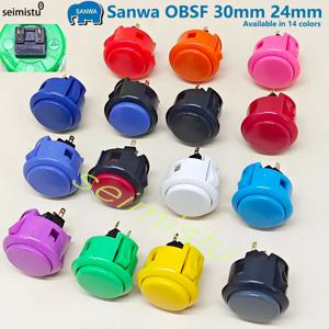 1pcs 원래 sanwa 버튼 OBSF 30 obsf24 아케이드 푸시 버튼 24mm 30mm 스위치 Nintendo MAME 라즈베리 파이 교체 버튼