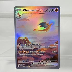 PKM 프록시 카드 홀로그램 소드 앤 쉴드 프로모션 및 스칼렛 앤 바이올렛 리자몽 취미, 희귀 컬렉션 배틀 카드 장난감 선물