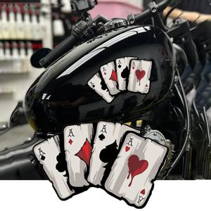 오토바이 포커 스페이드 패턴 데칼 모토 크로스 연료 탱크 카페 레이서 바디 자동차 Windows 재미 있은 장식 재생 카드 스티커