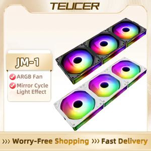 TEUCER JM-1 PC 쿨링 팬 키트 120mm ARGB 순환 미러 조명 효과 팬 PWM 800-2000rpm 저소음 섀시 수냉 팬