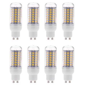 BAAU 8X GU10 10W 5730 SMD 69 LED 전구 LED 옥수수 조명 LED 램프 에너지 절약 360 학위 200-240V 따뜻한 흰색