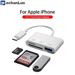 Apple iPhone 14 12 13 11 Pro Max XR XS USB C 카메라 변환기 iPad 안드로이드 노트북 OTG 어댑터 용 3 In 1 SD TF 카드 리더기