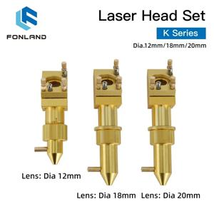 FONLAND K 시리즈 CO2 미니 레이저 헤드 세트 D12 18 20 렌즈 2030 4060 K40 레이저 조각 절단기