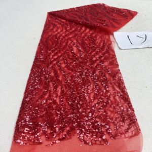 아프리카 레이스 패브릭 2025 고품질 레이스 장식 조각 자수 나이지리아 웨딩 드레스에 대한 프랑스어 페르시 얇은 명주 그물 끈 1 야드