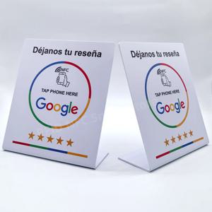 Déjanos tu reseña 13.56Mhz 프로그래밍 가능 Google 리뷰 카드 NFC 스테이션 테이블 NFC Google 리뷰 디스플레이 카드 스탠딩
