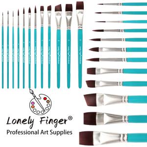 12pcs 페이스 페인트 브러쉬 세트 페이스 페인팅을위한 전문 품질 브러쉬 수채화 아크릴 유화 네일 아트