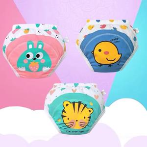 아기 변기 훈련 바지 기저귀 소년 소녀 면직물 팬티 재사용 가능한 속옷 빨 수있는 방수 기저귀