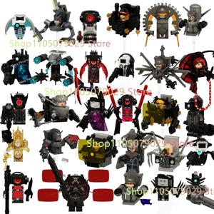 KDL Skibidi 화장실 남자 피규어 애니메이션 블록 장난감 TvMan 타이탄 카메라맨 스피커맨 벽돌 모델 장난감 아이 생일 선물