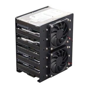 섀시 내장 6F 기계식 하드 디스크 브래킷 금속 6x3.5 하드 디스크 PC 케이스용 확장 팬 냉각 겹침