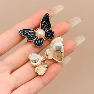 나비 청바지 단추 바지 스커트 용 조절 가능한 클립 허리 강화제 버클 스냅 버튼 조절기 바지 핀 개폐식 버튼