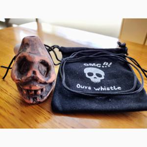 아즈텍 죽음 휘파람 인간의 비명 소리 아즈텍 죽음 휘파람 할로윈 코스프레 파티 야외 활동을위한 큰 인간의 비명