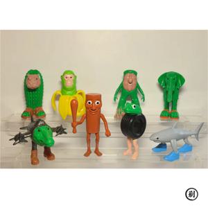 8개입 TungtungtungSahur 이탈리아 브레인로트 나무 스틱 인형 장식품 데스크탑 장식 트랄라레로 트랄랄라 장식품 어린이 선물용