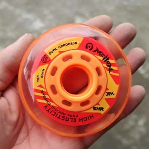 4 조각 하키 휠 78A Hi-Lo 인라인 스케이트 휠 76mm 80mm 부드러운 내구성 그립 탄성 이중 경도 롤러 타이어