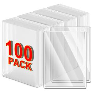 100-1팩 K팝 아이돌 포토카드 슬리브 카드 수집 홀더 35PT 긁힘 방지 게임 트레이딩 카드 수집 홀더 커버