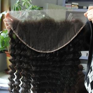 12A 딥 웨이브 13x6/13x4/2x6 투명 레이스 프론탈 클로저 인모 브라질리언 버진 헤어 베이비 헤어 포함 프리 플러킹