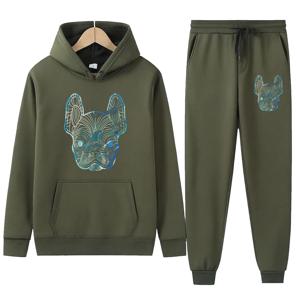 2025 남성 후드티 스포츠웨어 패션 울 후드티 투피스 세트 긴팔 후드티 반바지 세트 러닝탑