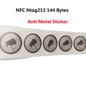 5/10Pcs 범용 NFC Ntag213 태그 안티 금속 스티커 NTAG 213 금속 배지 토큰 RFID 접착 라벨 스마트 휴대 전화