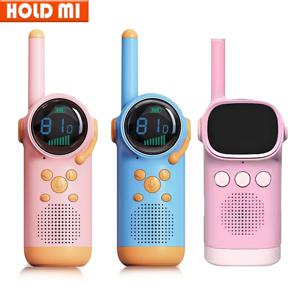 2PCS 워키 토키 어린이 LCD 화면 LED 손전등 인터콤 거리 1.5-3KM 부모-자식 상호 작용 크리스마스 선물