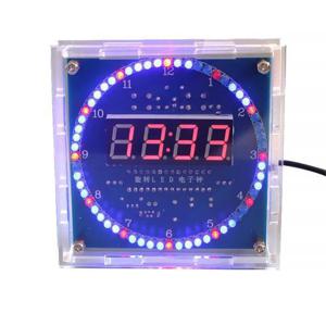 회전 LED DIY 전자 시계 키트 DS1302 디지털 시계 조명 제어 온도 디스플레이 마이크로 컨트롤러 용접