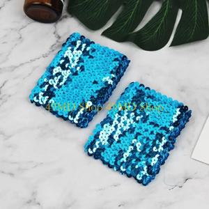 49MD 트렌디 스팽글 손목 커프 신축성 탄성 블링 블링 팔 소매 파티