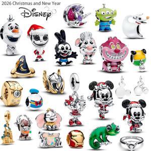 MINISO 디즈니 체셔 고양이 레미 마우스 참 비즈 오리지널 여성 팔찌 목걸이 펜던트 쥬얼리 휴일 선물에 적합