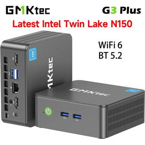 GMKtec G3 플러스 트윈 레이크 N150 미니 PC (DDR4 NVMe SSD, WiFi6, BT5.2, Windows 11 Pro, 2.5G RJ45 탑재) - 소형 데스크탑 사무용 컴퓨터