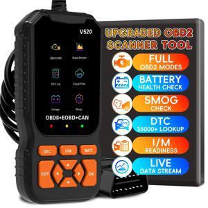 OBD2 리더 진단 도구, OBDII EOBD 자동차 코드 스캐너 엔진 경고등 결함 코드, OBD 코드 CAN 프로토콜 진단 도구