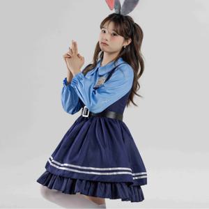 여성용 할로윈 코스프레 주디 의상 세트 주토피아 경찰관 역할극 의상 여성용 패셔너블 전통 중국 의상