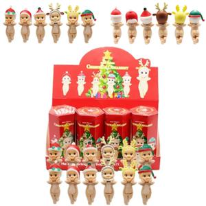크리스마스 엔젤 겨울 시리즈 12피스 미니 미스터리 블라인드 박스 인형 차량 장식 모델 휴일 선물