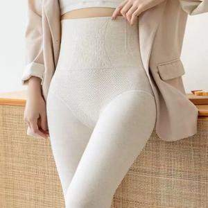 여성용 하이웨이스트 캐시미어 레깅스, 보온 타이즈 레깅스, 매우 두껍고 부드럽고 신축성 있는 겨울용 플리스 레깅스