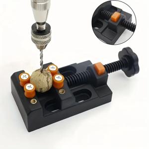 미니 드릴 프레스 바이스 클램프 DIY 보석 빠른 고정 그립 보석 월넛 코어 시계 수리 미니어처 공예 조각 벤치 도구