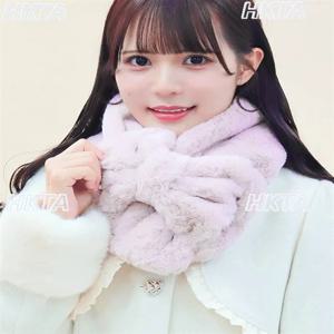 일본 스타일 슈퍼 귀여운 털 귀마개 스카프 장갑 달콤한 리본 따뜻하고 편안한 목 워머 고양이 장갑 스카프 세트 소녀용