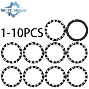 1-10PCS 16x WS2812 5050 RGB LED 링 모듈 Arduino DIY 프로젝트용 16비트 풀 컬러 주소 지정 가능 스마트 라이트 서클 보드