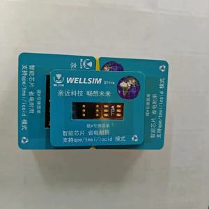 QPE /TMSI / ICCID 모드가 포함된 새로운 Wellsim Ultra IP6 ~ 15 Promax 스마트 Sim 카드 어댑터용 잠금 해제 카드 스티커