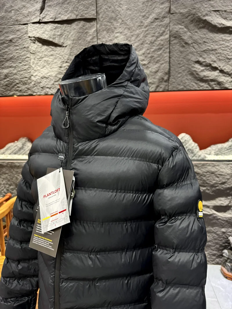 이탈리아 고급 야외 캡슐 여행자 방한 의류 무봉제 열접착 면 재킷 후드 남성용 겨울 코트