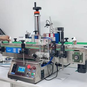 YTB150 자동 원형 병 라벨링 기계 미네랄 워터 와인 캔용 자가 접착 라벨 인쇄 라벨링 시스템