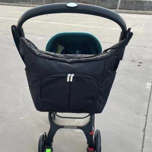 두나 유모차 액세서리용 엄마 수납 가방 휴대용 기저귀 가방 유모차와 호환 가능 블랙 방수 수납 가방