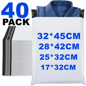 10-40개 배송용 봉투 가방 플라스틱 익스프레스 봉투 보관 가방 방수 자가 접착 씰 택배 포장 가방