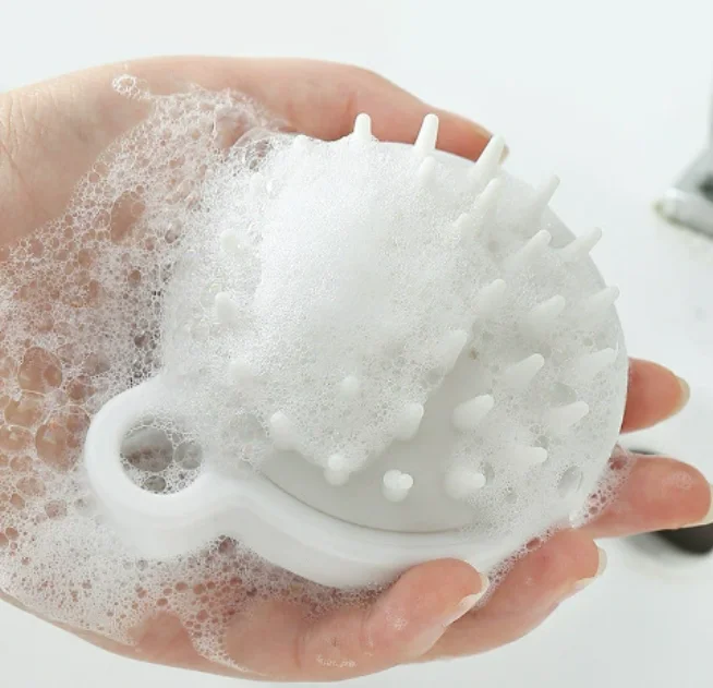 화이트 목욕 및 샴푸 브러시 헤드 마사지 빗