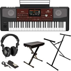 고품질 판매...코르그 Pa700 61키 벨로시티 감지 전문 어레인저 키보드 - 온스테이지 KPK6520 키보드 스탠드 포함 번들