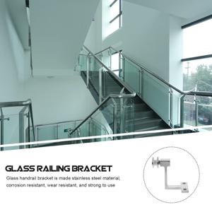 1개 스테인리스 스틸 유리 난간 브래킷 무광 마감 계단 난간 고정 하드웨어 데크 현관 액세서리 건축 도구