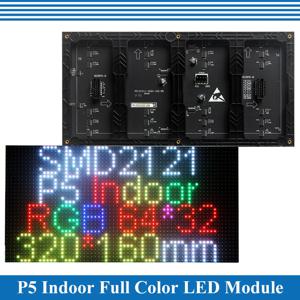 P5 LED 스크린 패널 모듈, 실내 320x160mm, 64x32 픽셀, 1/16 스캔 SMD2121(SMD2020), 풀 컬러 P5 LED 디스플레이 패널 모듈