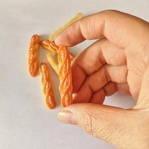 8pcs 홈 공예 미니 음식 빵 장식 소형 인형 집 장식 인형 집 액세서리 가짜 크로와상 주방 완구